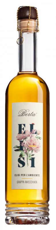 Elisi, Assemblaggio di grappe, Assemblaggio di grappe invecchiate, Berta - 0,5 l - Bottiglia Elisi, Assemblaggio di grappe, Assemblaggio di grappe invecchiate, Berta - 0,5 l - Bottiglia