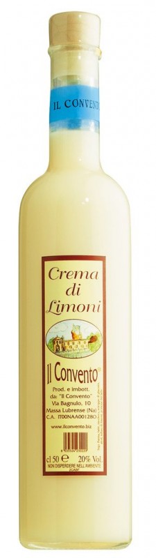 Kremlikoer med sitroner, Crema di Limoni, Il Convento - 500 ml - Flaske