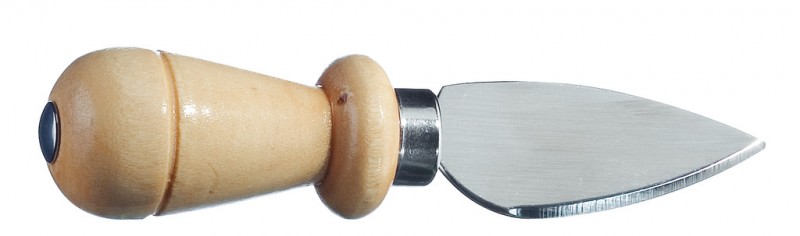 Aprox. 6 cm, faca de parmesao com cabo de madeira, Caseificio Gennari - aproximadamente 6 cm - Pedaco