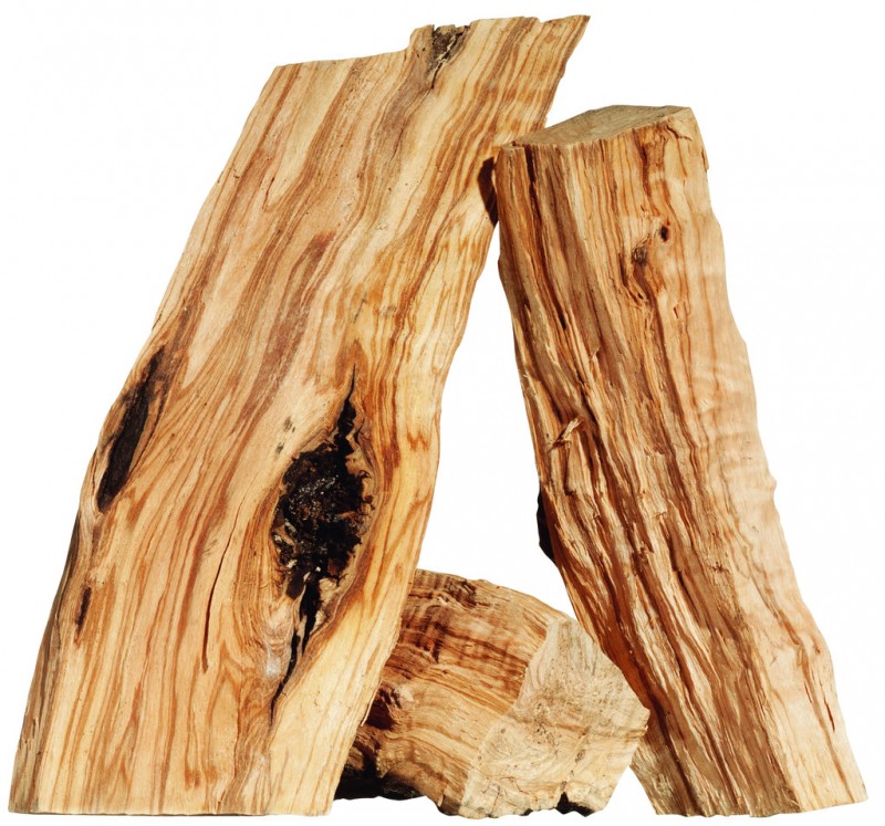 Legno per barbekyu, kayu panggangan kayu zaitun, Olio Roi - sekitar 10kg - Kardus