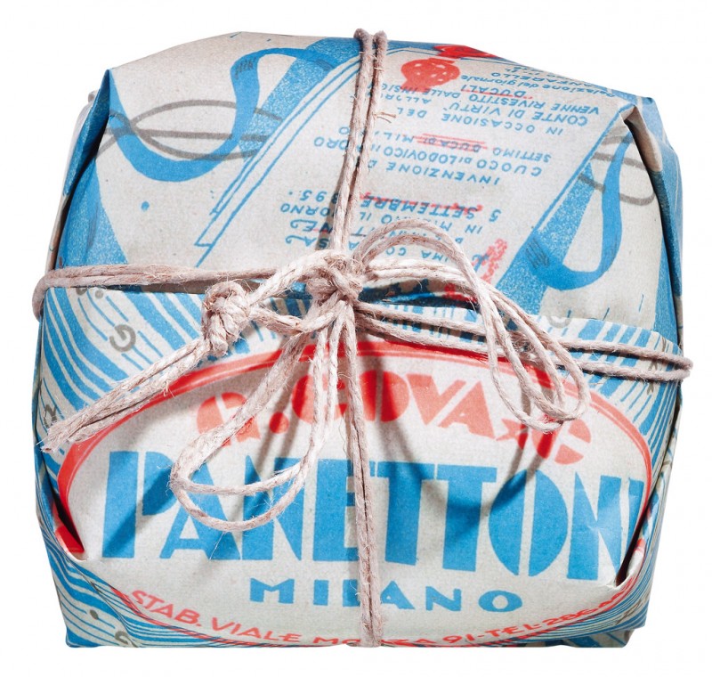 Kue ragi tradisional dalam kotak hadiah, Panettone Classico Basso, Breramilano 1930 - 1.120 gram - Bagian