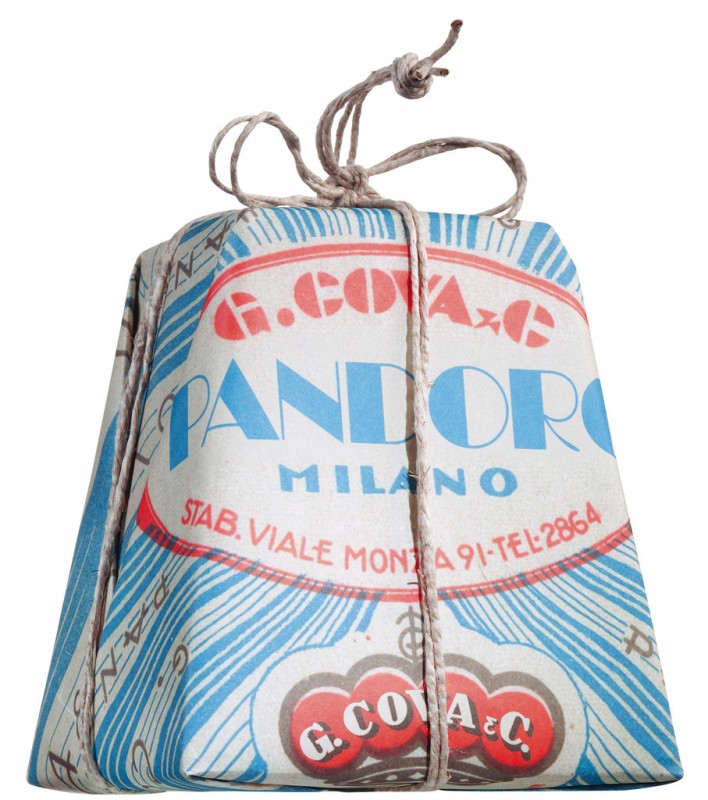 Pandoro Classico, bolo tradicional de fermento, caixa de presente, Breramilano 1930 - 1.000g - Pedaco