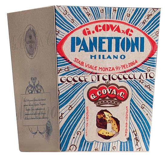 Panetone pequeno com chocolate, Display Panettoncini Gocce Cioccolato Mignon, Breramilano 1930 - 12x100g - mostrar