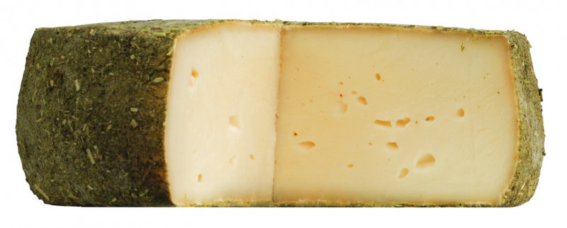 Herbarius, formatge suau elaborat amb llet crua de vaca amb ratllat vermell, Eggemairhof Steiner, EGGEMOA - uns 250 g - paper d`alumini