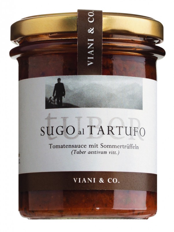 Sugo di pomodoro e tartufo, salsa di pomodoro con tartufi estivi - 170 ml - Bicchiere