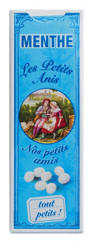 Les petits anis Menthe, grageas de menta, display, Les Anis de Flavigny - 10x18g - mostrar