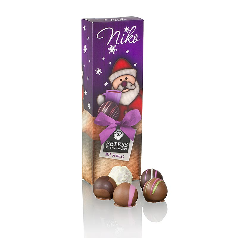 Cioccolatini natalizi - Niko, con alcol, Peters - 62 g, 5 pezzi - scatola