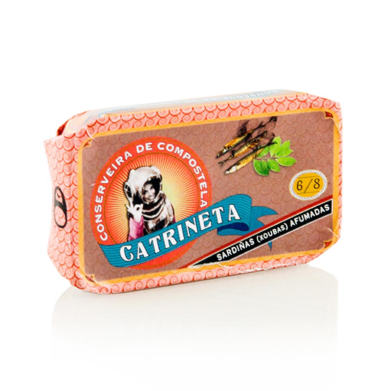 Sardiner, hela, rokta, Catrineta - 81g - burk