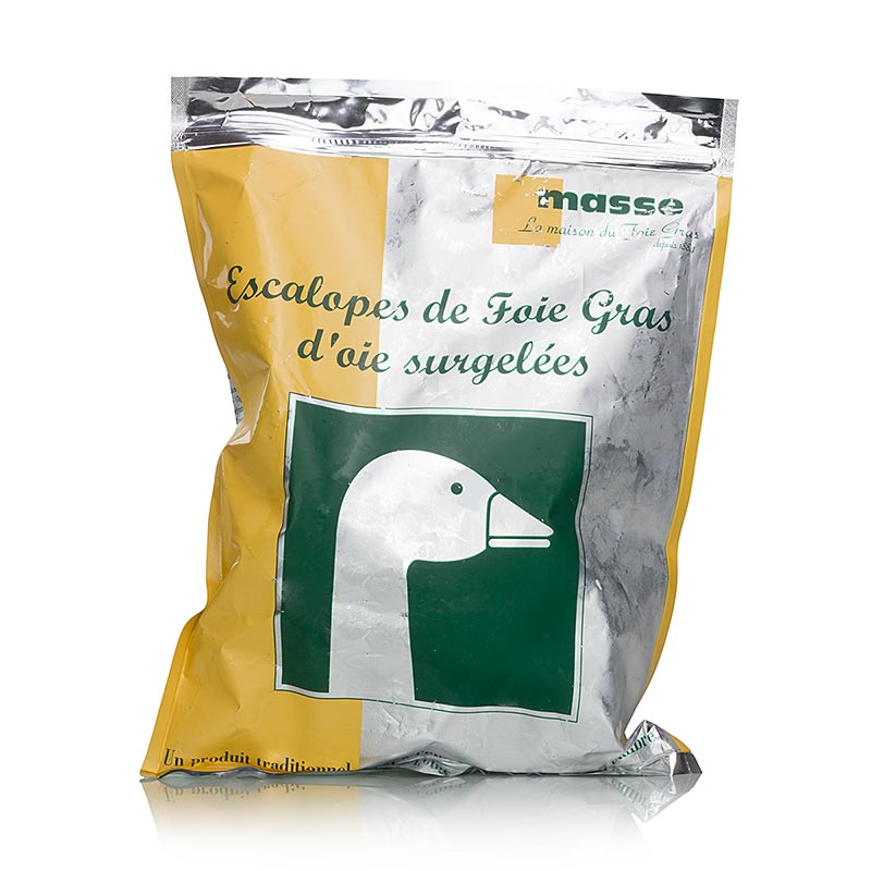Gasefoie gras, skiver, ca 40-60g hver, OEst-Europa, masse - 1 kg, ca 20 stk - bag