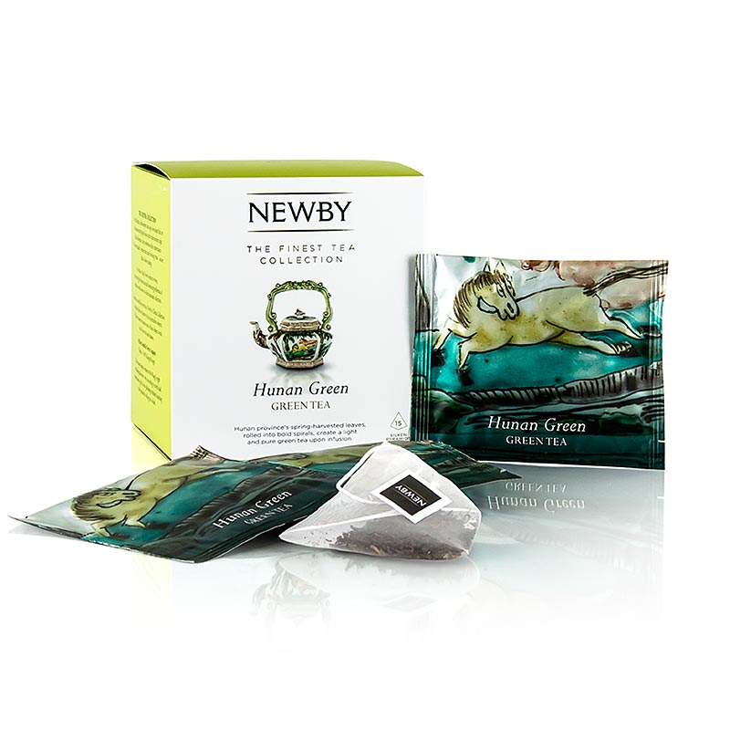 Newby Tea Hunan Green, caj jeshil kinez - 37,5 g, 15 cope - Karton