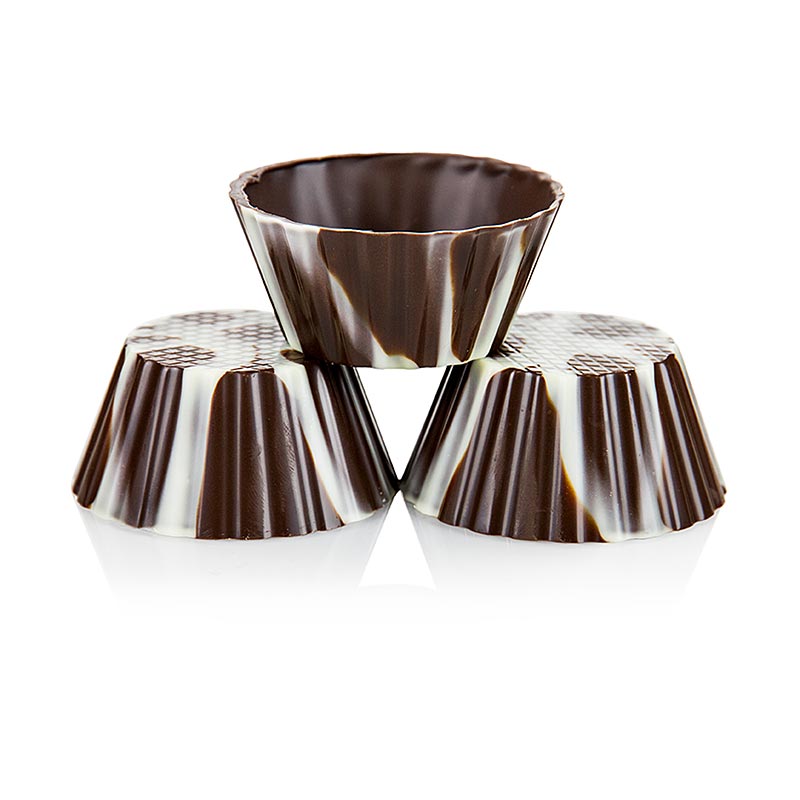 Sjokoladeform - Victorias, marmorert, OE 40-65 mm, 30 mm hoey - 904g, 84 stykker - Kartong