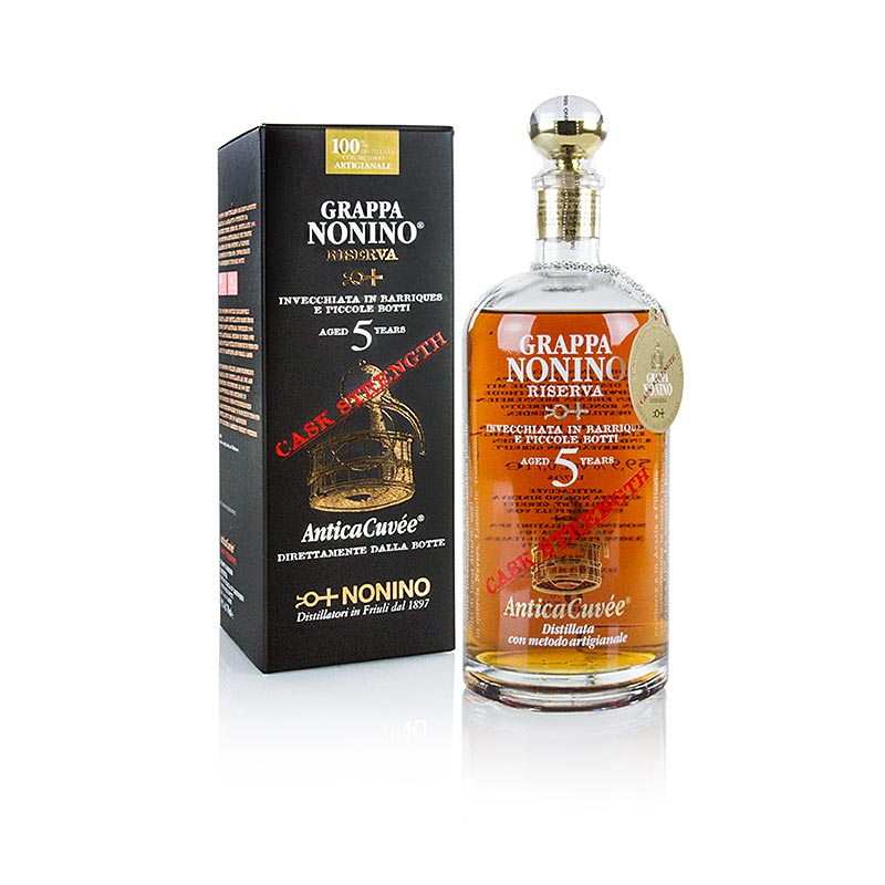 Grappa Riserva Antica Cuvee, 5 anys, bota de fusta. Grappa, 59,9% vol., Nonino - 700 ml - Ampolla