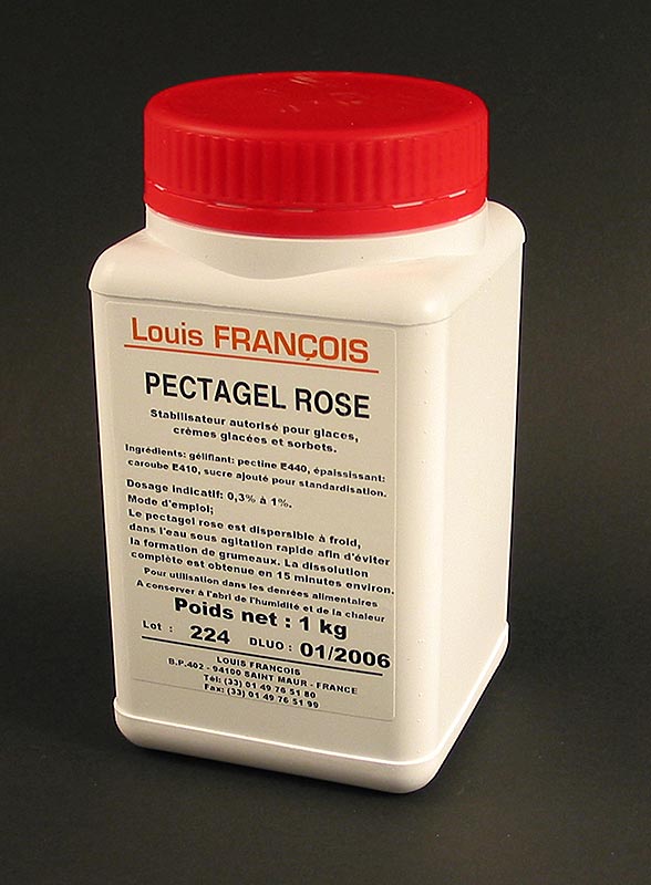 Pektin - Pectagel Rose, Gelier- / Verdickungsmittel für Eis und Sorbet - 1 kg - Pe-dose