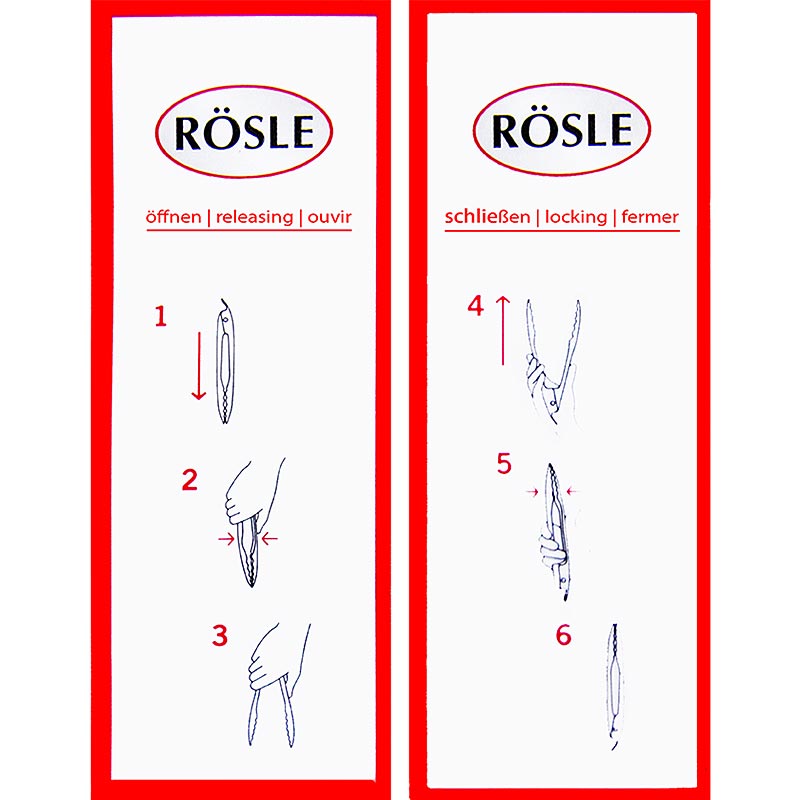 Pinzas gourmet Rosle, 23 cm - 1 pieza - Perder