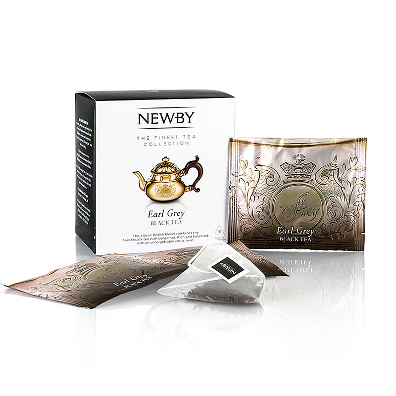 Newby Tea Earl Grey, svart te - 37,5 g, 15 stycken - Kartong