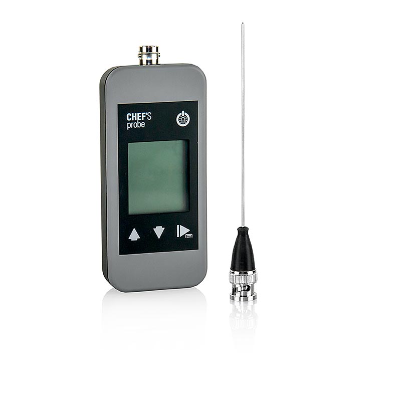 Termometro de sonda do Chef com display digital, sonda de penetracao 1,5 mm - 1 pedaco - Cartao Termometro de sonda do Chef com display digital, sonda de penetracao 1,5 mm - 1 pedaco - Cartao
