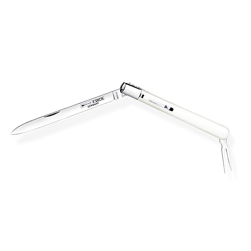 Ganivet degustacio d`embotits, amb forquilla, fulla 11cm, GRUIX - 1 peca - Caixa