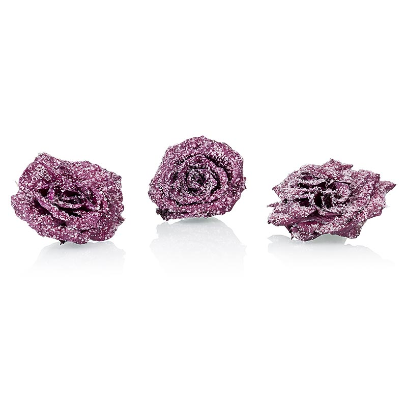 Echte Rosen-Blüten, rot, ganz, kandiert, Ø ca. 4cm, essbar, Flor & Flor - 95 g, 24 St - Karton Echte Rosen-Blüten, rot, ganz, kandiert, Ø ca. 4cm, essbar, Flor & Flor - 95 g, 24 St - Karton