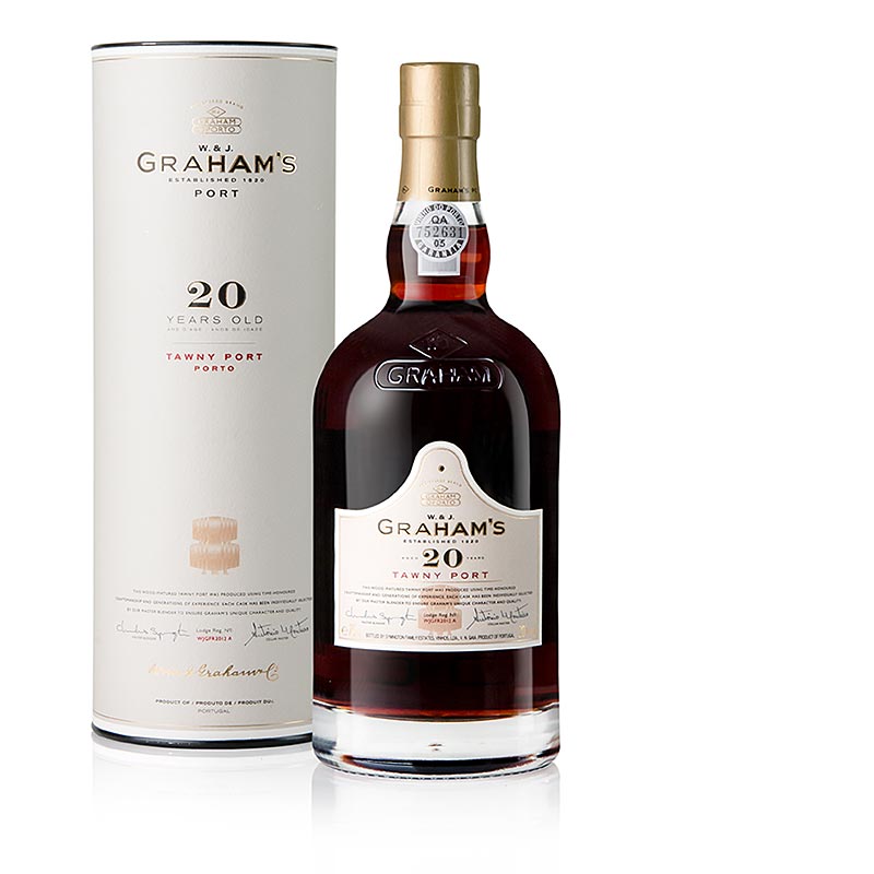 Grahams - Anggur Tawny Port Port berusia 20 tahun, 20% vol., kemasan hadiah - 750ml - Botol