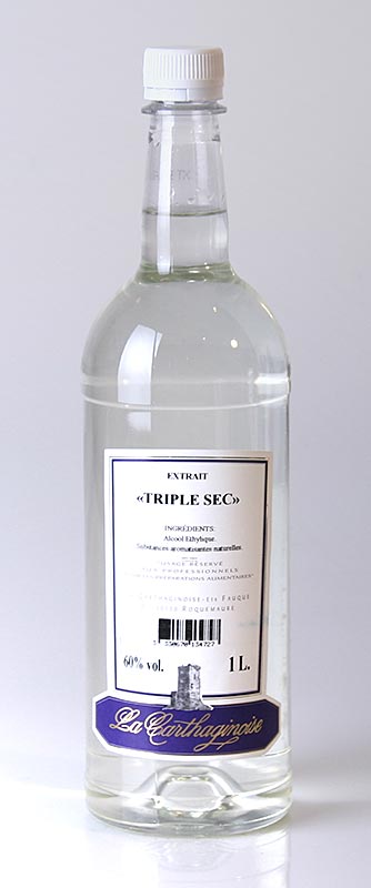 Triple Sec Konzentrat, Cointreau Art, 60% vol., flüssige Flambier-/Aromaessenz - 1 l - Pe-flasche Triple Sec Konzentrat, Cointreau Art, 60% vol., flüssige Flambier-/Aromaessenz - 1 l - Pe-flasche