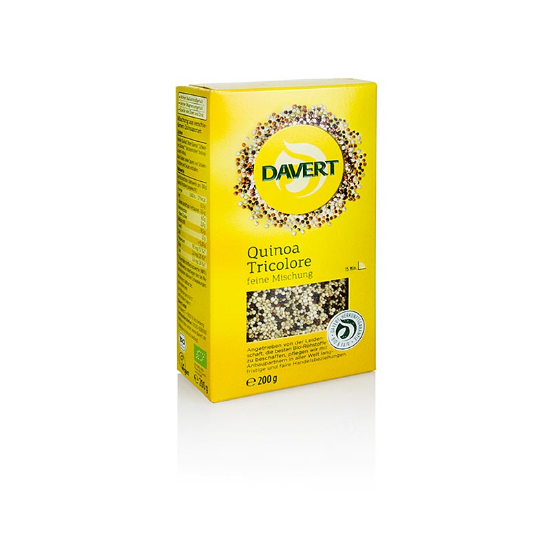 Quinoa, intera, Tricolore, Davert, biologica - 200 g - scatola