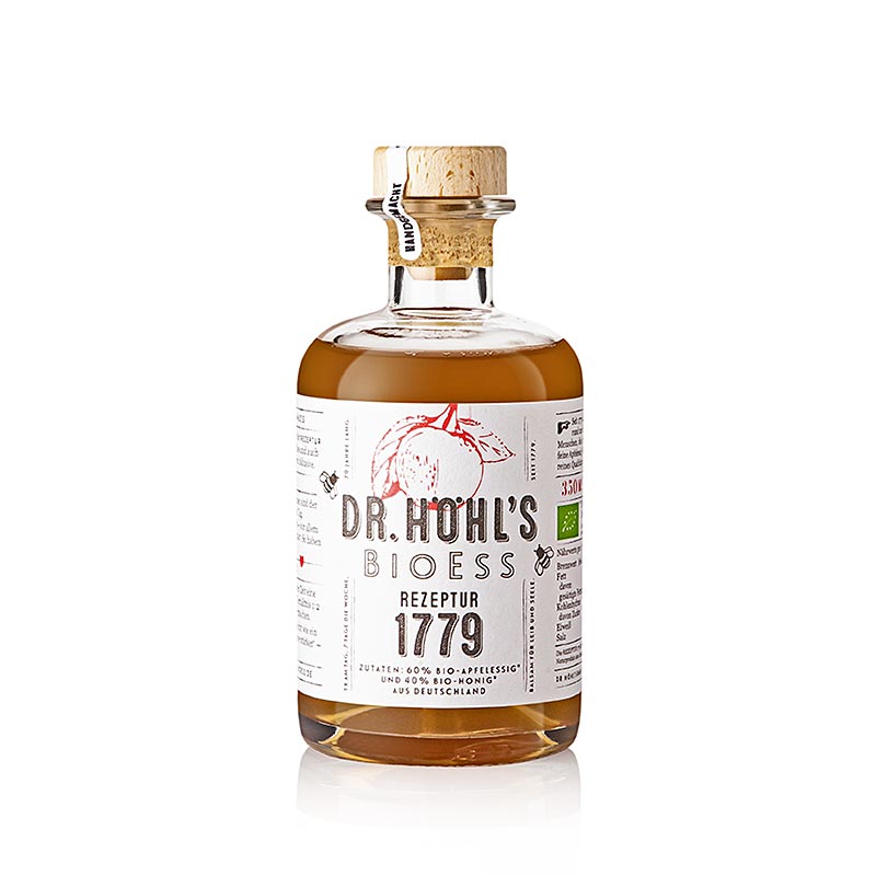 Vinagre de manzana, Dra. Receta HOHL`S BioEss 1779, con miel, ORGANICO - 350ml - Botella