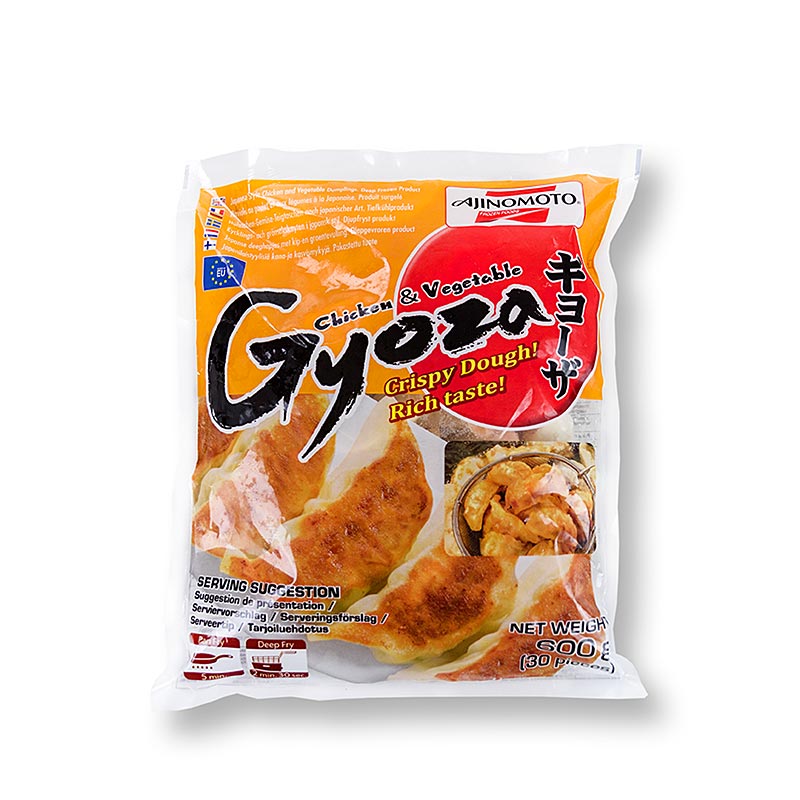 Wonton - Ravioli Gyoza con ripieno di pollo, Ajinomoto - 600 g, 30x20 g - borsa