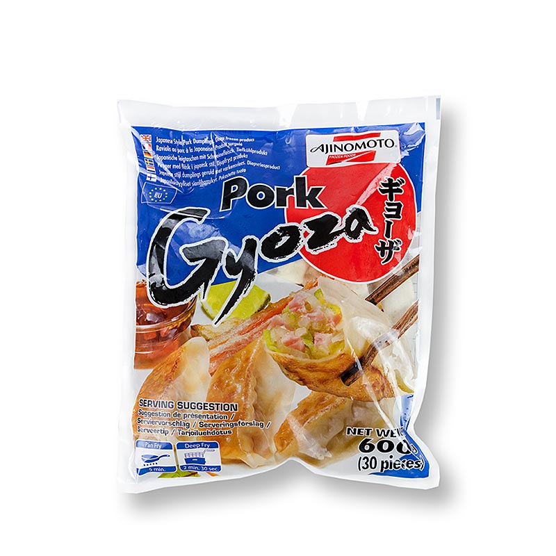 Wan Tan - Empanadillas Gyoza con relleno de cerdo, Ajinomoto - 600g, 30x20g - bolsa