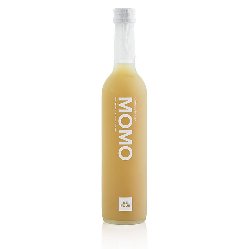 Ile Four MOMO - blandet drink laget av fersken og sake, 12,5% vol. - 500 ml - Flaske