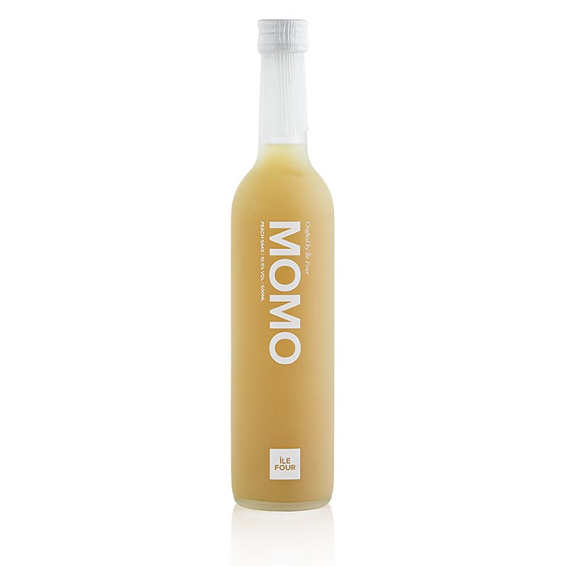 Ile Four MOMO - pije e perzier e bere nga pjeshke dhe sake, 12.5% vol. - 500 ml - Shishe Ile Four MOMO - pije e perzier e bere nga pjeshke dhe sake, 12.5% vol. - 500 ml - Shishe