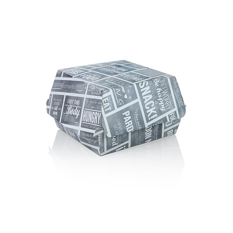 Caixa d`hamburgueses d`un sol us S, 90 x 90 x 70 mm, cartro, Chalk Concept - 300 peces - Cartro