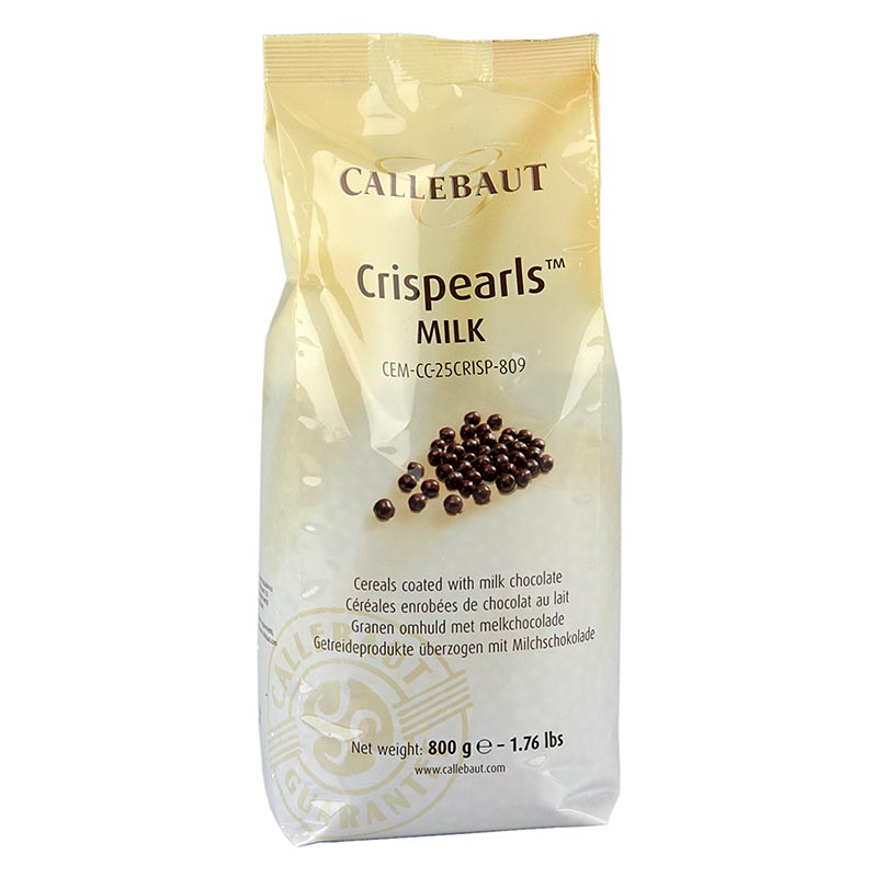 Crispearls, knusprige Perlen mit Kekskern, Vollmilch, 30% Kakao, Callebaut - 800 g - Beutel Crispearls, knusprige Perlen mit Kekskern, Vollmilch, 30% Kakao, Callebaut - 800 g - Beutel