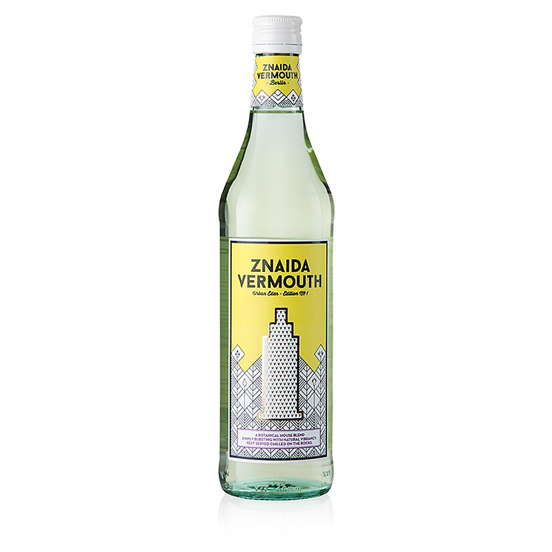 Znaida Bianco Urban Eden, utgafa nr.1, Vermouth, 18% bindi, Italiu - 750ml - Flaska Znaida Bianco Urban Eden, utgafa nr.1, Vermouth, 18% bindi, Italiu - 750ml - Flaska