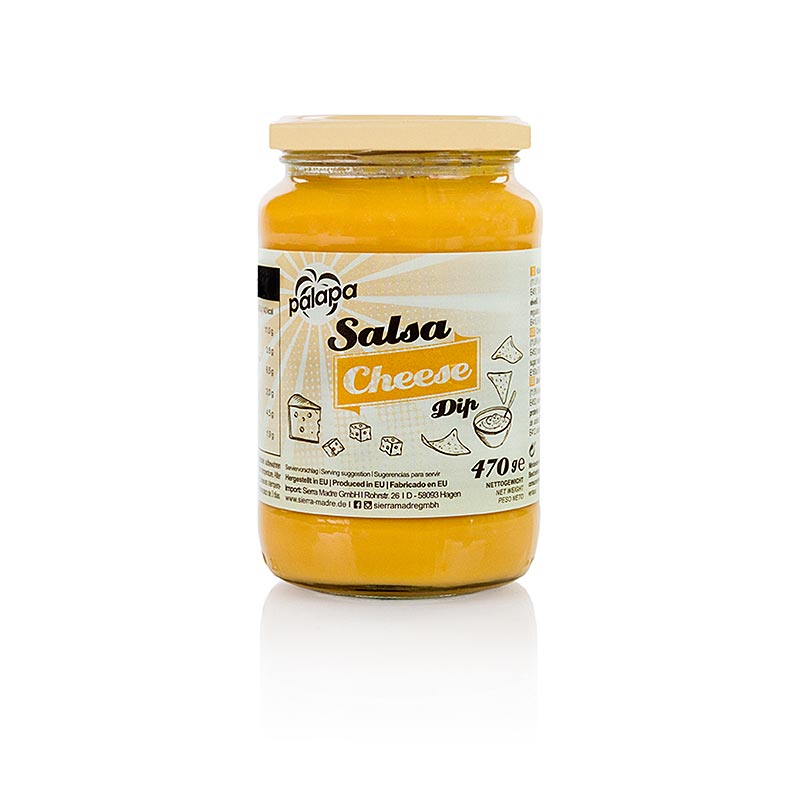 Molho de queijo, molho de queijo, palapa - 470g - Vidro