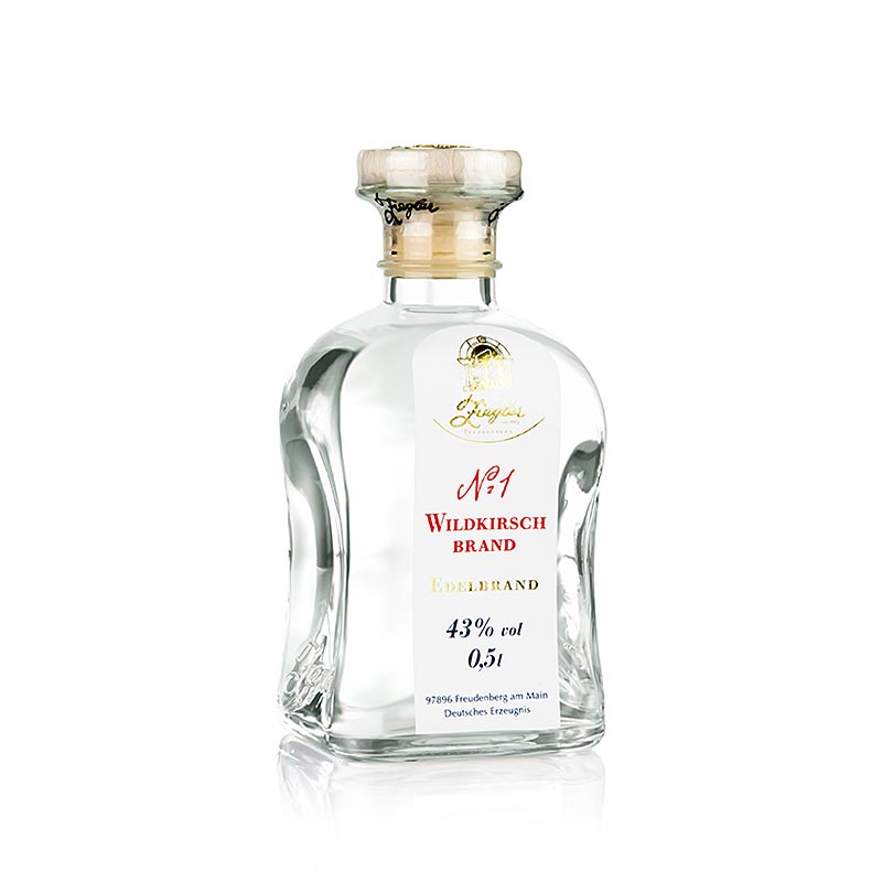 Cereza silvestre No.1 - brandy noble, 43% vol., Ziegler - 500ml - Botella