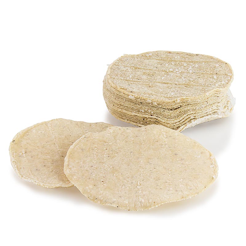 Tortillas de maiz, blandas, Ø 15cm, Blanco Nino - 144 piezas - Cartulina