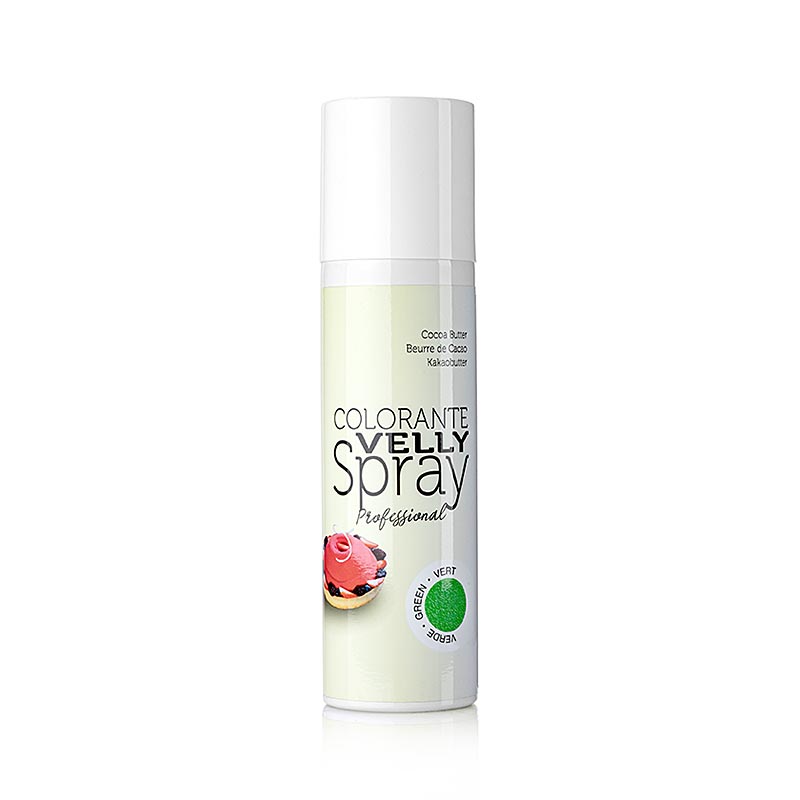 Spray de manteiga de cacau, efeito veludo / veludo, verde, Velly - 250ml - Lata de spray