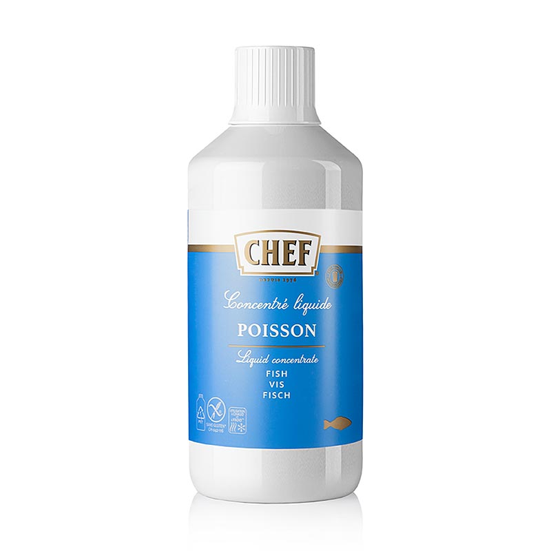 Concentrado CHEF Premium - caldo de pescado, liquido, para aproximadamente 34 litros - 1 litro - botella de polietileno