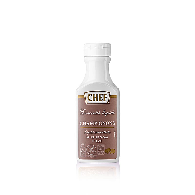 CHEF Premium concentrado - caldo de cogumelos, liquido, para aproximadamente 6 litros - 190ml - Garrafa PE