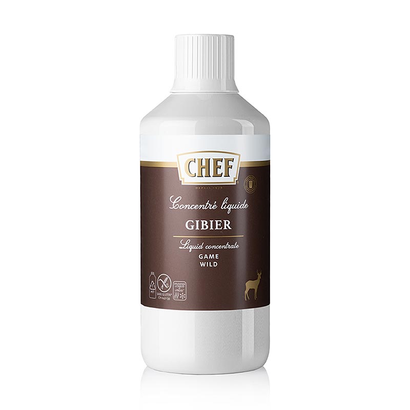 Konsentrat CHEF Premium - kaldu hewan buruan, cair, untuk kira-kira 34 liter - 1 liter - botol PE