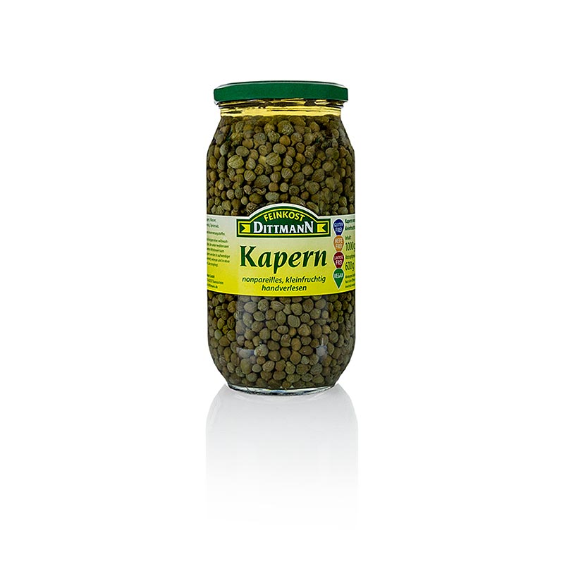 Alcaparras sin par, Ø 4-7 mm, Dittmann - 1 kg - Vaso Alcaparras sin par, Ø 4-7 mm, Dittmann - 1 kg - Vaso