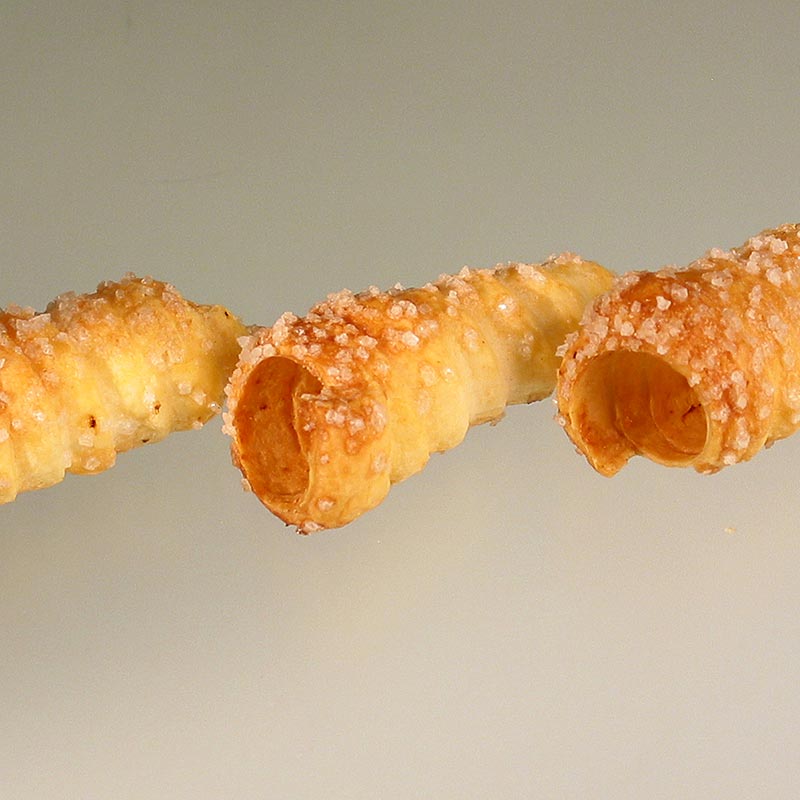 Blätterteig-Mini-Schillerlocke, süß, 7,5cm lang und Ø 2cm innen - 400 g, 72 St - Karton Blätterteig-Mini-Schillerlocke, süß, 7,5cm lang und Ø 2cm innen - 400 g, 72 St - Karton