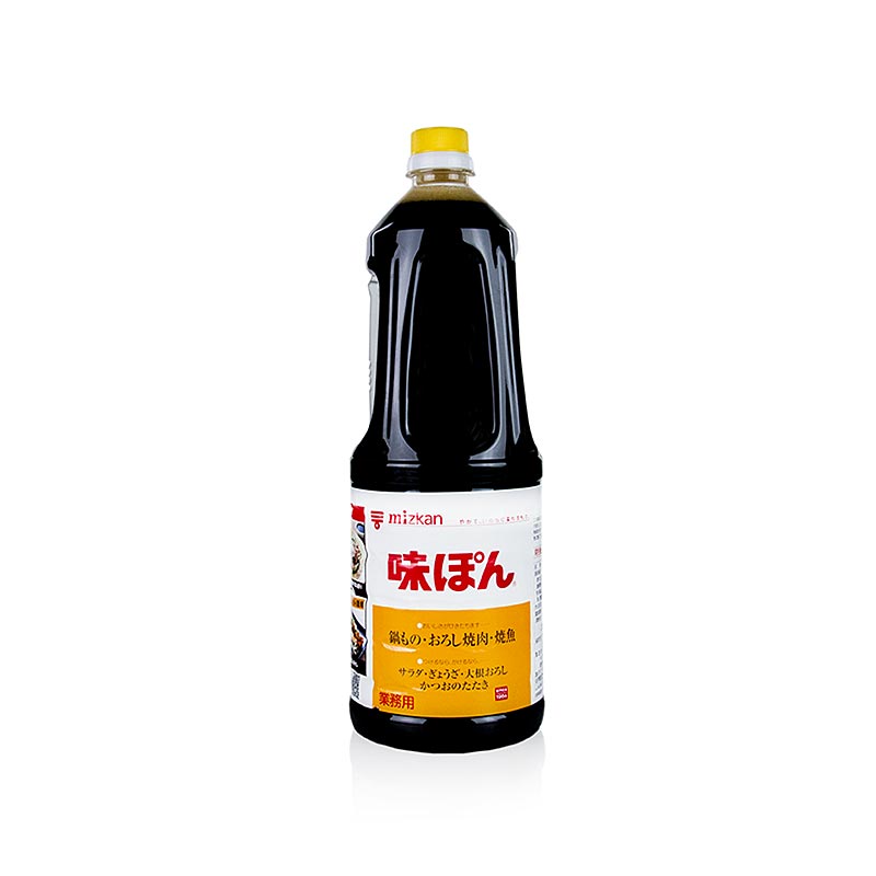 Molho de Soja - Ponzu Ajipon, com suco citrico e vinagre, Mizkan, Japao - 1,8L - Garrafa