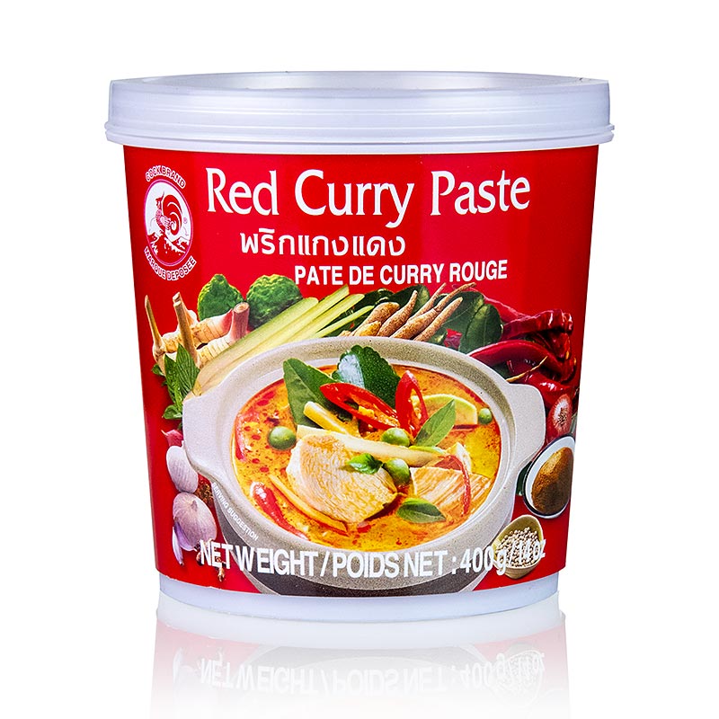 Pasta di curry, rossa, marca del gallo - 400 g - Tazza