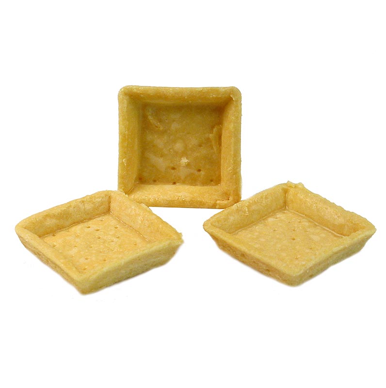 Snack-Tartelettes, quadratisch, 5x5cm, hell, salzig - 1,49 kg, 162 St - Karton Snack-Tartelettes, quadratisch, 5x5cm, hell, salzig - 1,49 kg, 162 St - Karton