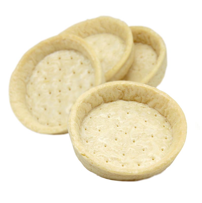 Snack-Tartelettes, rund, Ø 7,6cm, 1,8cm hoch, hell, salzig - 2,11 kg, 96 St - Karton Snack-Tartelettes, rund, Ø 7,6cm, 1,8cm hoch, hell, salzig - 2,11 kg, 96 St - Karton