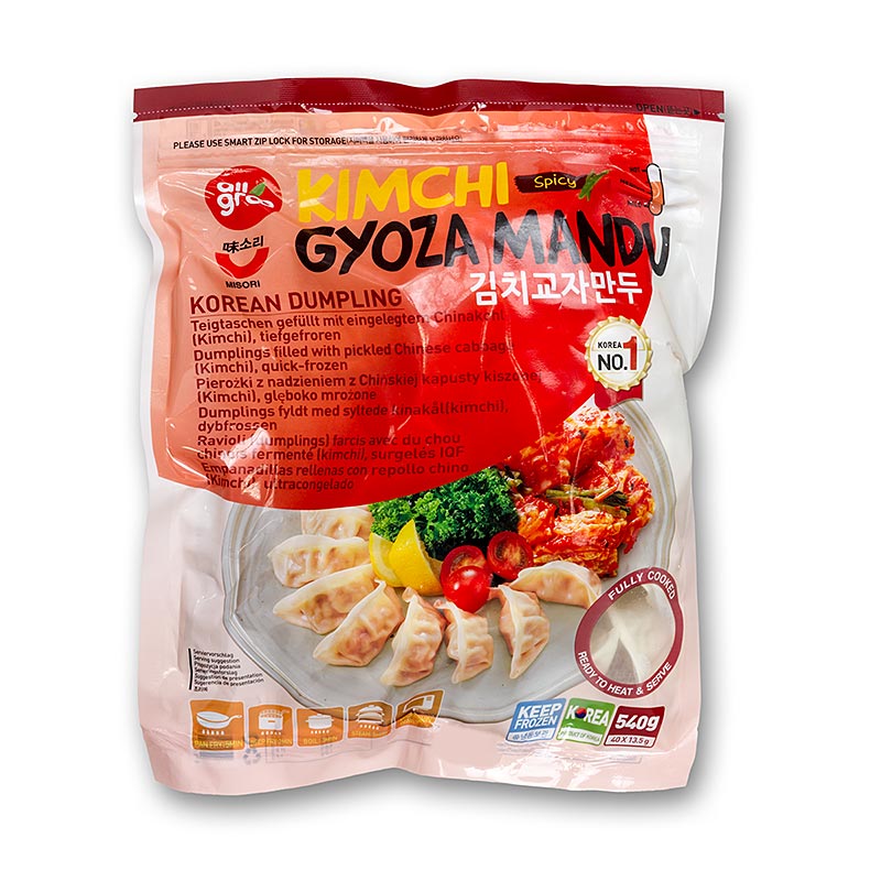 Wan Tan - bolinhos de Gyoza com recheio de kimchee (repolho chines) - 540g, 40x13g - bolsa Wan Tan - bolinhos de Gyoza com recheio de kimchee (repolho chines) - 540g, 40x13g - bolsa