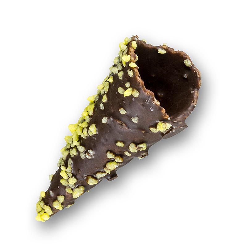 Mini-Hörnchen Gold, mit dunkler Schokolade & Zitronenkrokant, Ø 2,5x7,5cm - 1,62 kg, 180 St - Karton