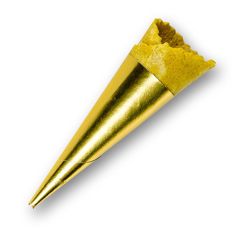 Mini-Hörnchen - Waffelcornets, Curry, ø 3cm, 7cm lang - 864 g, 180 St - Karton Mini-Hörnchen - Waffelcornets, Curry, ø 3cm, 7cm lang - 864 g, 180 St - Karton