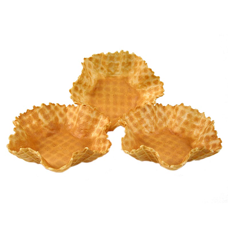 Waffel-Körbchen, gewellt, Ø 12,5 cm - 1,3 kg, 60 Stück - Karton